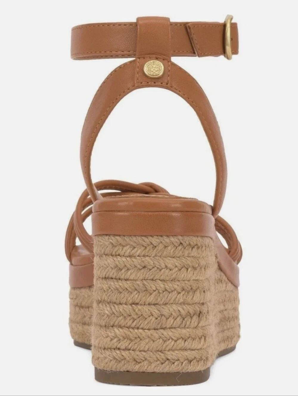 New w/Box Vince Camuto Loressa Genuine Leather Espadrille Platform Wedge Sandals